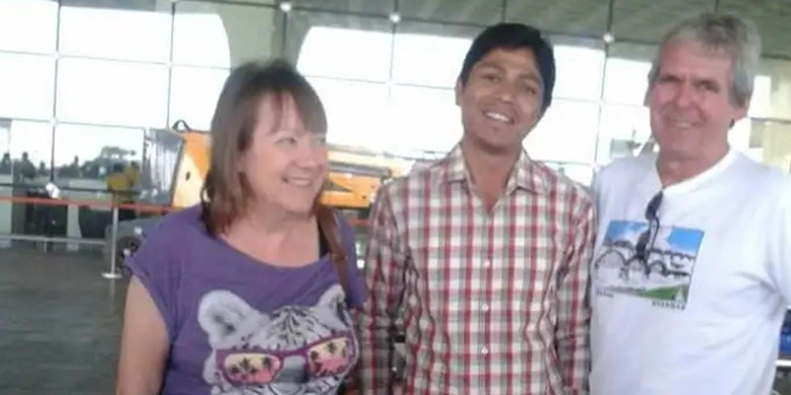 tourists at airport