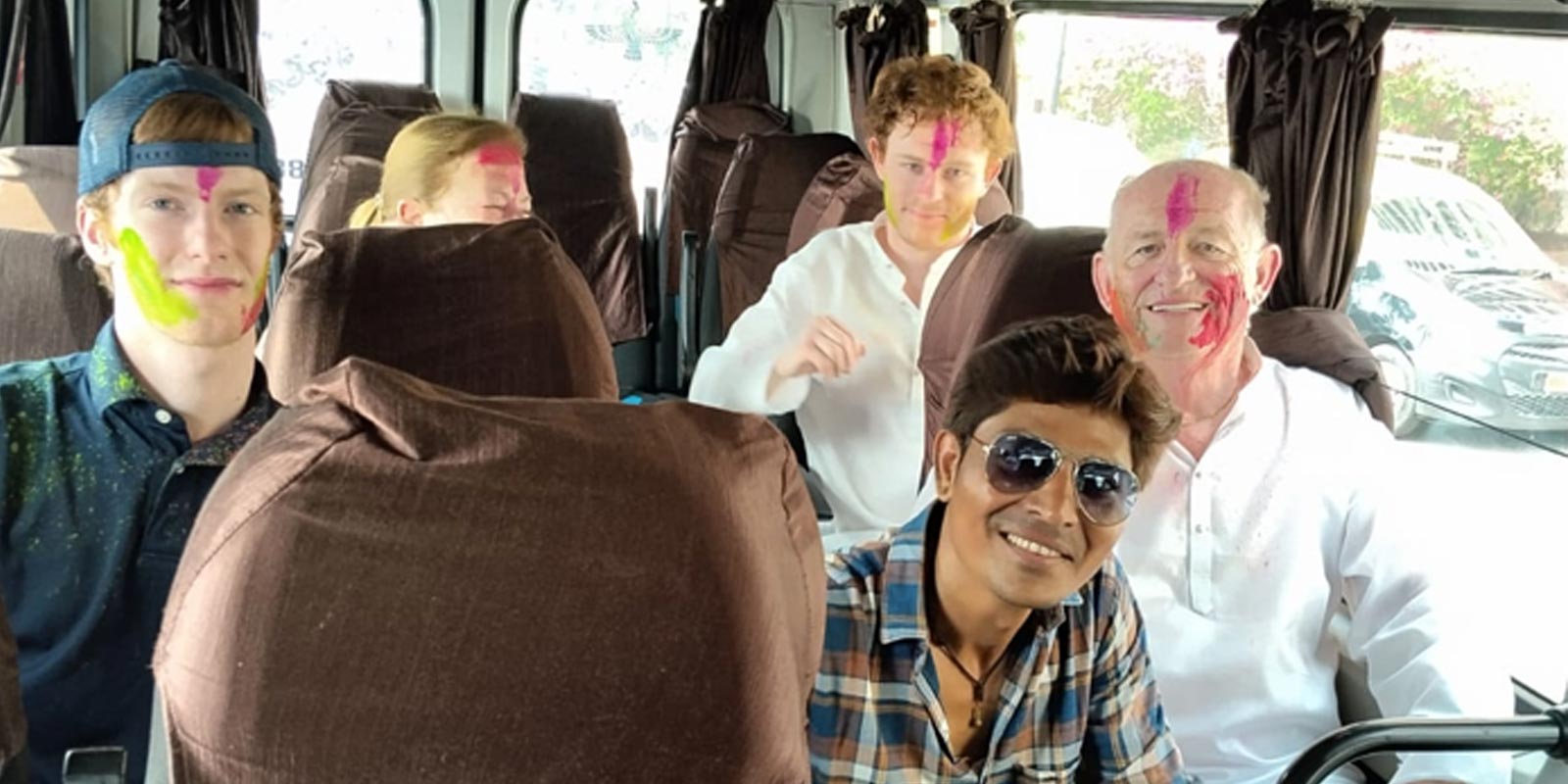 tourists with guide